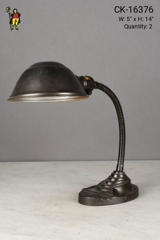 Bronze Mid Century Gooseneck Desk Lamp