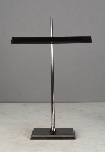Nickel & Gray Shaded Desk Lamp *LED*