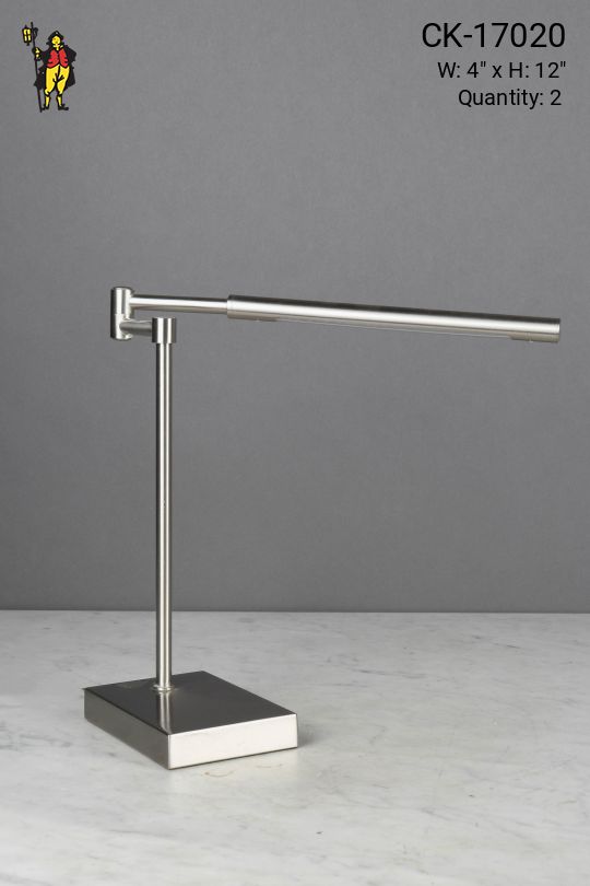 Nickel LED Swing Arm Desk Lamp