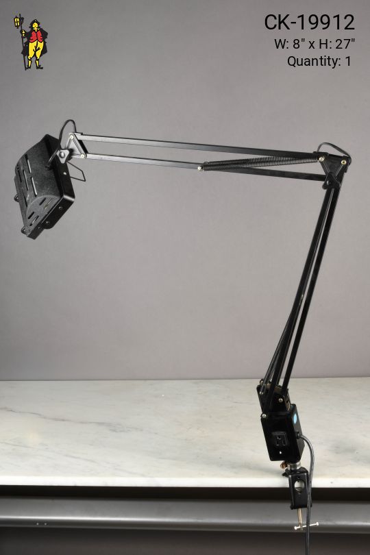 Black Clamp Halogen Desk Lamp