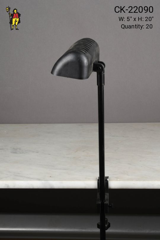 Black Halogen Clamp Desk Lamp