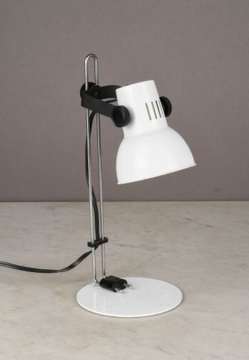 Small White Adjustable Task Lamp