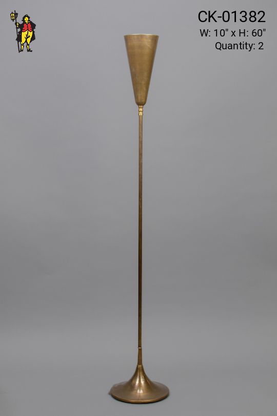 Brass Shaded Mid-Century Floor Lamp