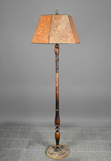 Wooden Pole Floor Lamp