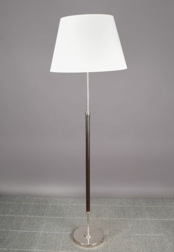 Wooden & Nickel Floor Lamp