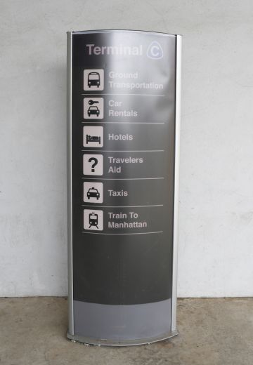 Terminal & No Entry Standing Sign