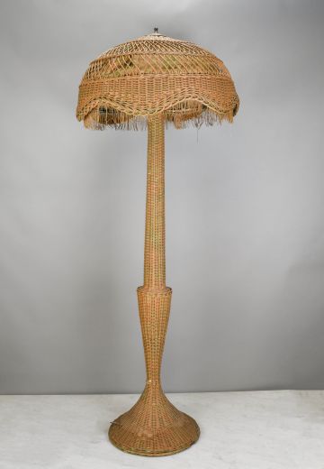 Oversize Wicker Floor Lamp