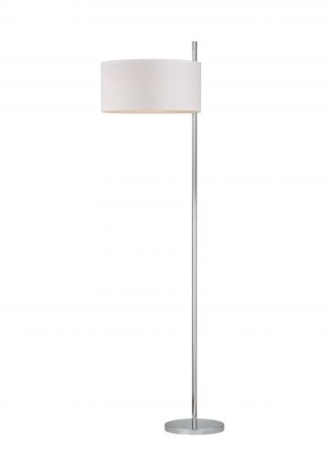 Modern Polished Nickel Floor Lamp