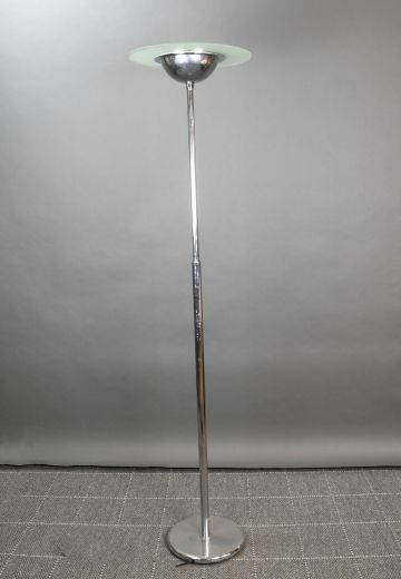 Post Modern Polished Nickel Torchiere