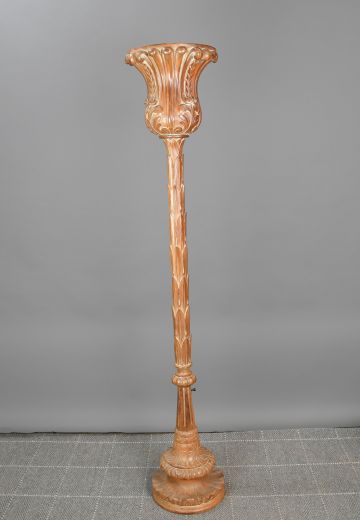 Wooden Standing Wall Torchiere