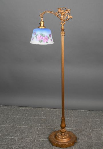 Brass Bridge Reading Floor Lamp