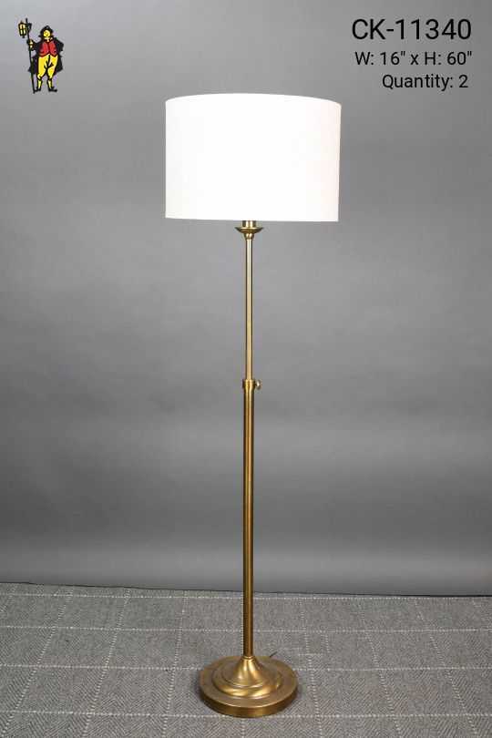 Adjustable Brass Stick Floor Lamp