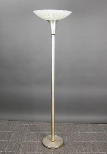 Modern Nickel Standing Torchiere