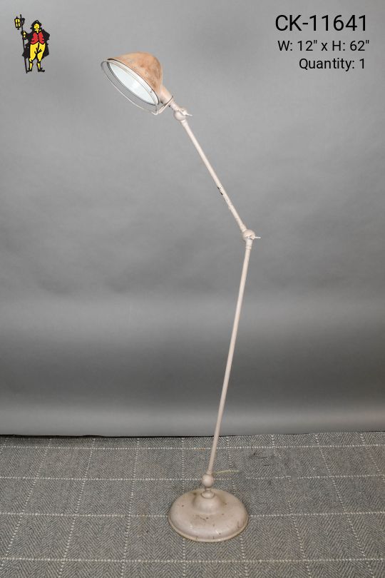 Distressed Adjustable Metal Floor Lamp