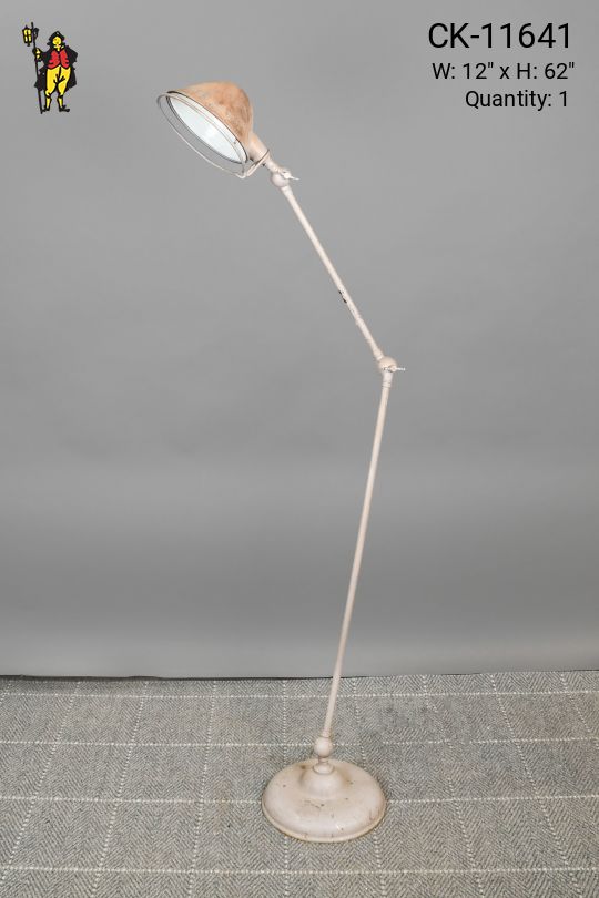 Distressed Adjustable Metal Floor Lamp