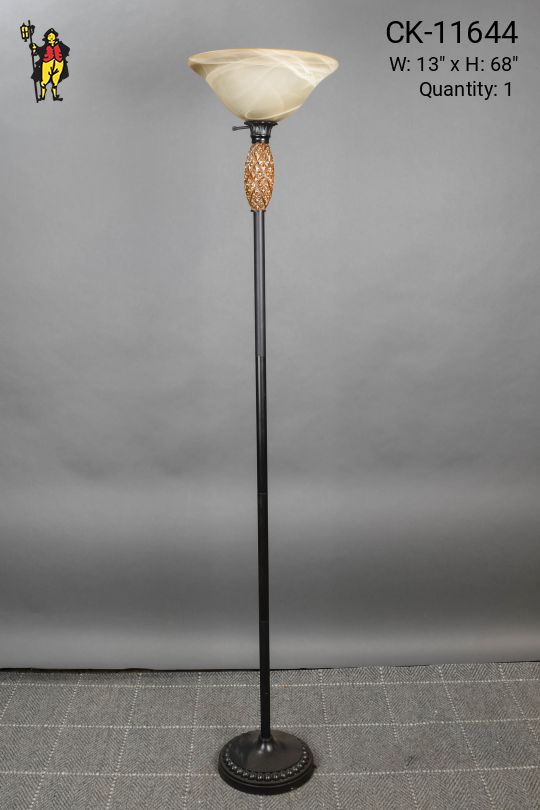 Modern Black Torchiere