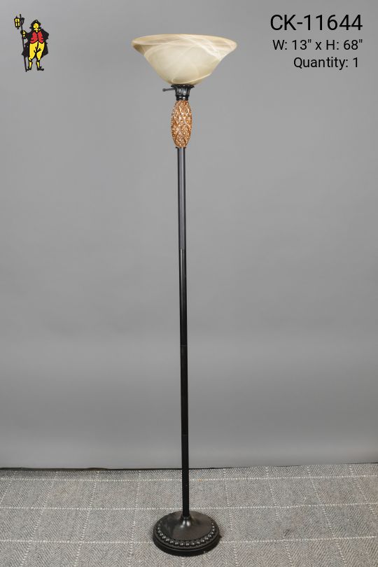 Modern Black Torchiere