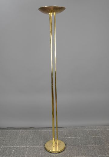 Polished Brass Halogen Torchiere