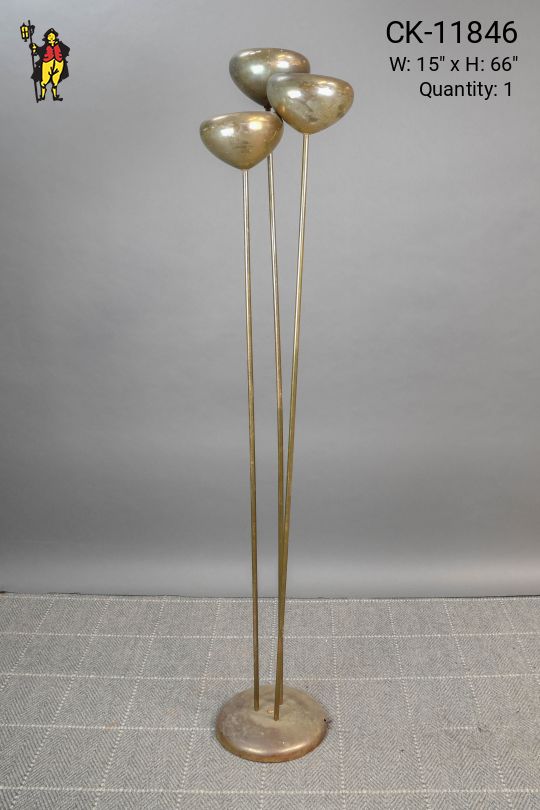 Three Light Mid Century Torchiere