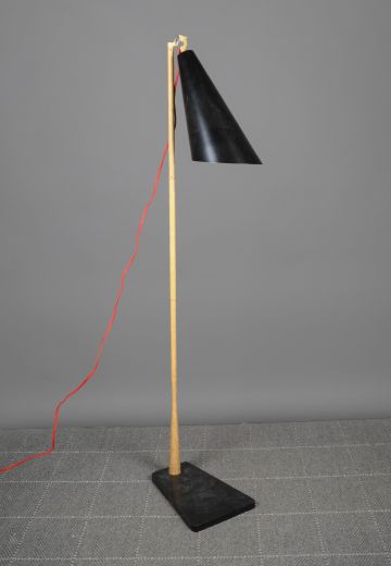 Black Single Light Directional Floor Lamp