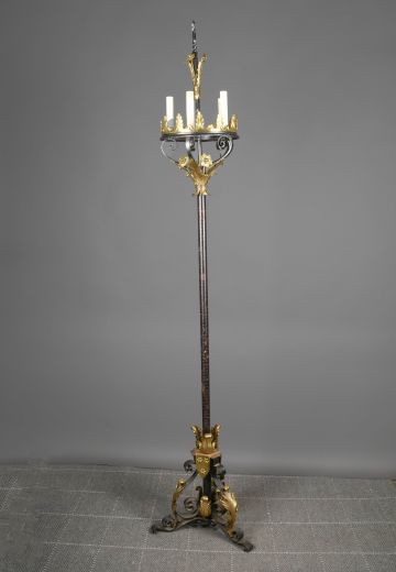 Five Light Iron Standing Candelabra