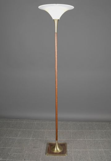 Wooden Mid Century Torchiere