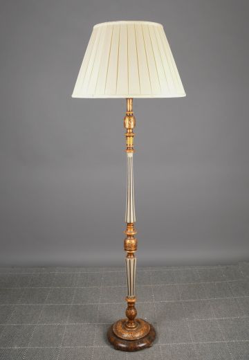 Painted Wooden Floor Lamp