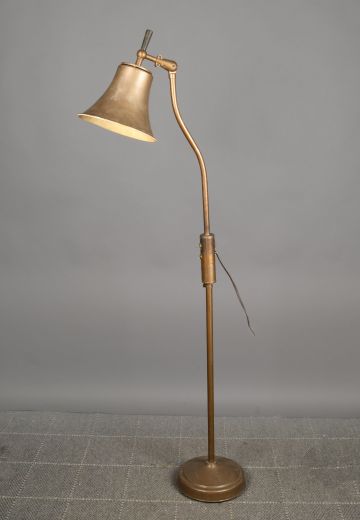 Metal Shaded Bronze Reading Floor Lamp