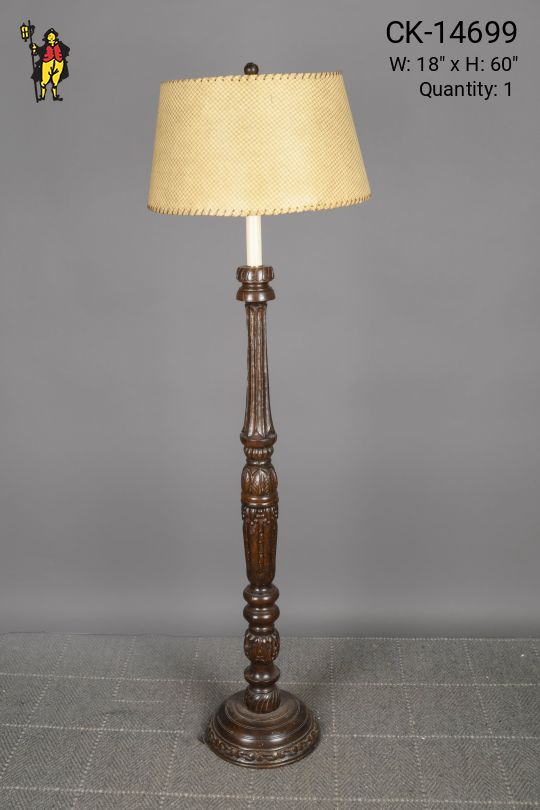 Traditional Wooden Floor Lamp