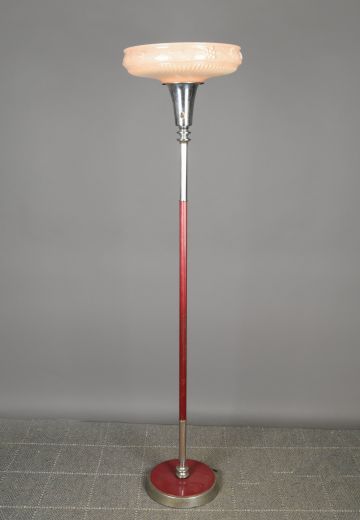 Nickel Art Deco Torchiere
