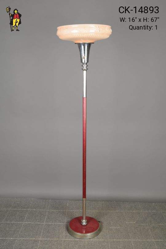 Nickel Art Deco Torchiere