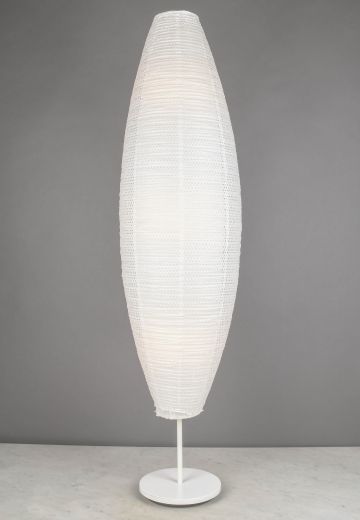White Fabric Modern Floor Lamp