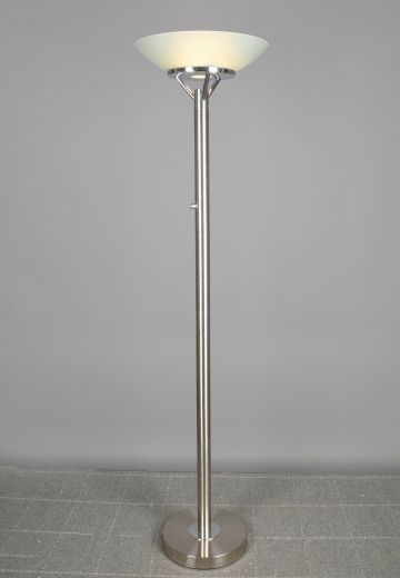 Tall Polished Nickel Torchiere