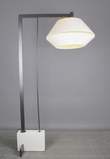 Black & Marble Oversize Arch Style Floor Lamp