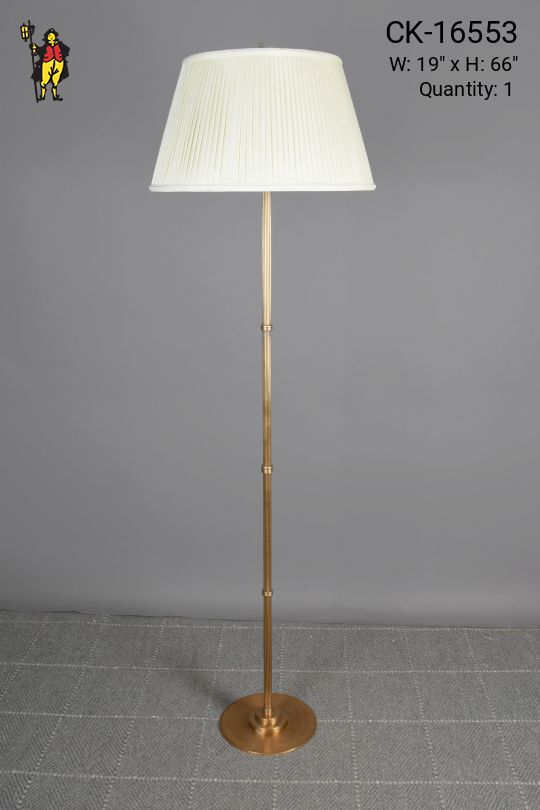 Simple Brass Pole Floor Lamp