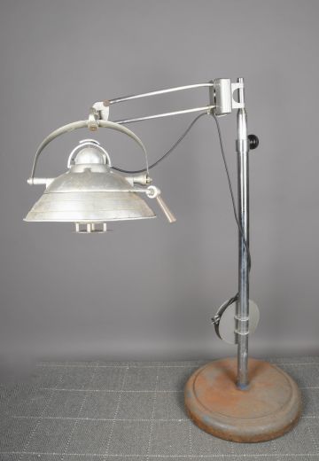 Nickel Oversized Medical Floor Lamp