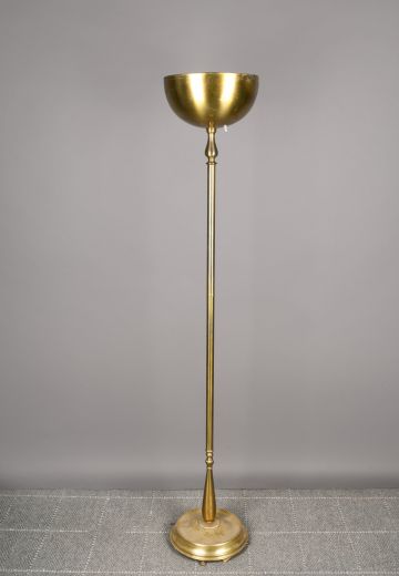 Brass Metal Shaded Torchiere