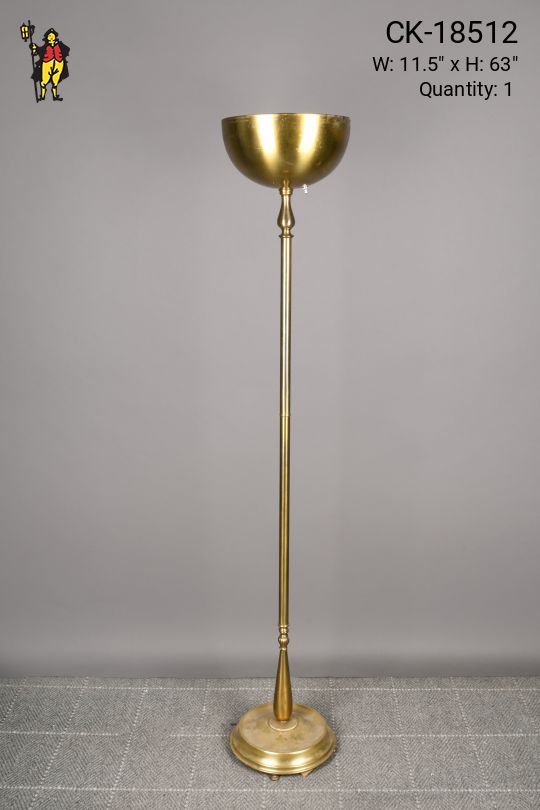 Brass Metal Shaded Torchiere