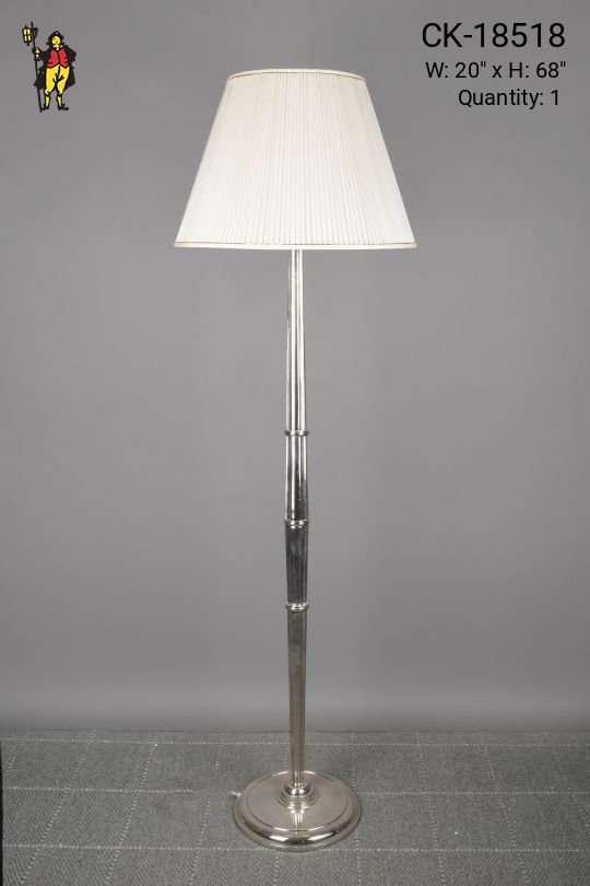 Traditional Polished Nickel Floor Lamp
