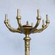 7' Brass Eight Light Federal Standing Candelabra #1