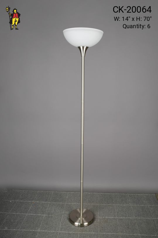 Modern Nickel Torchiere