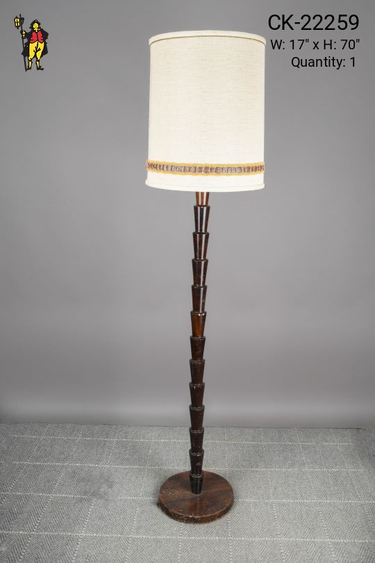 Wooden Step Pattern Floor Lamp