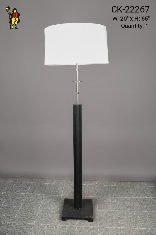 Black Modern Wooden Floor Lamp