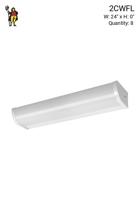 2' Curved Wrap Around Fluorescent Fixture