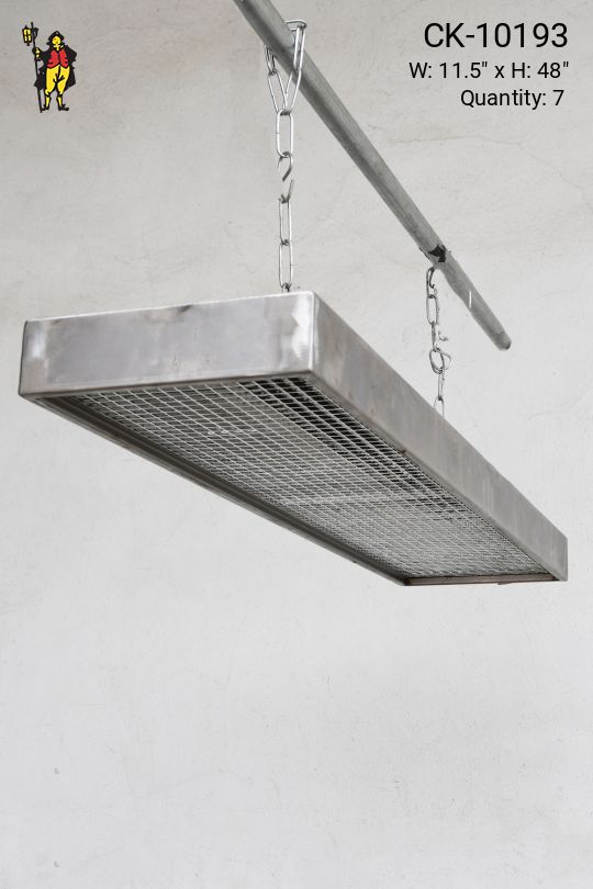 4' Steel Industrial Two Bulb Hanging Fluorescent (Available as Hanging or Flush Mount)