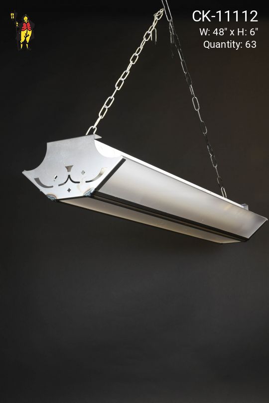 4' Art Deco Two Light Fluorescent