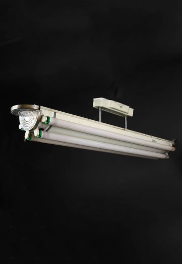 4' Mid Century Exposed Five Bulb Fluorescents