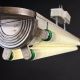4' Mid Century Exposed Five Bulb Fluorescents #4