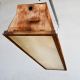 4' Distressed Hanging Fluorescent w/Glass Prismatic Lens #1
