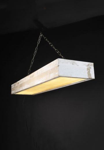 4' Distressed Box Fluorescent w/Prismatic Lens (Flushmount or Hanging)